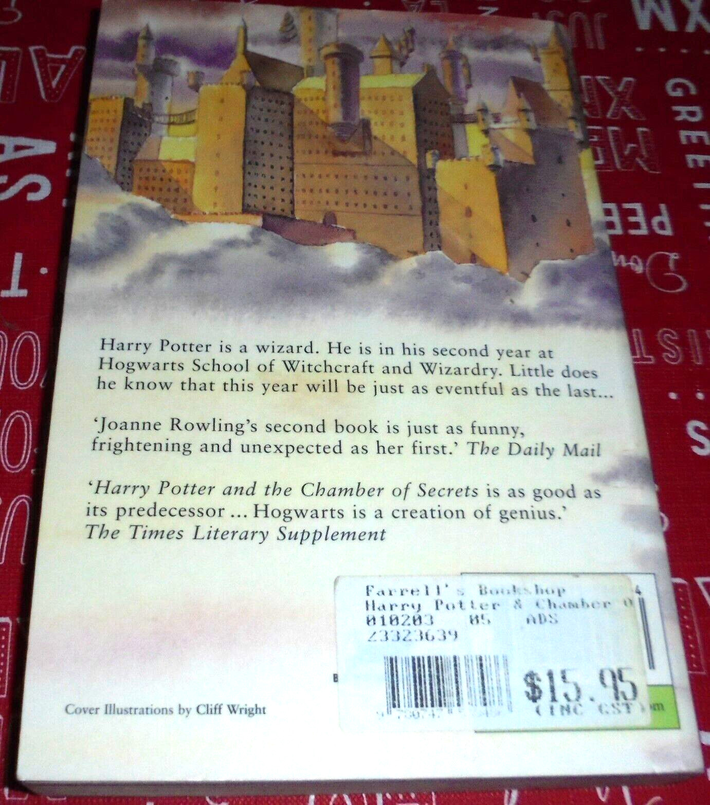 HARRY POTTER AND THE CHAMBER OF SECRETS BOOK BY J. K. ROWLING 2000 (264 PAGES)