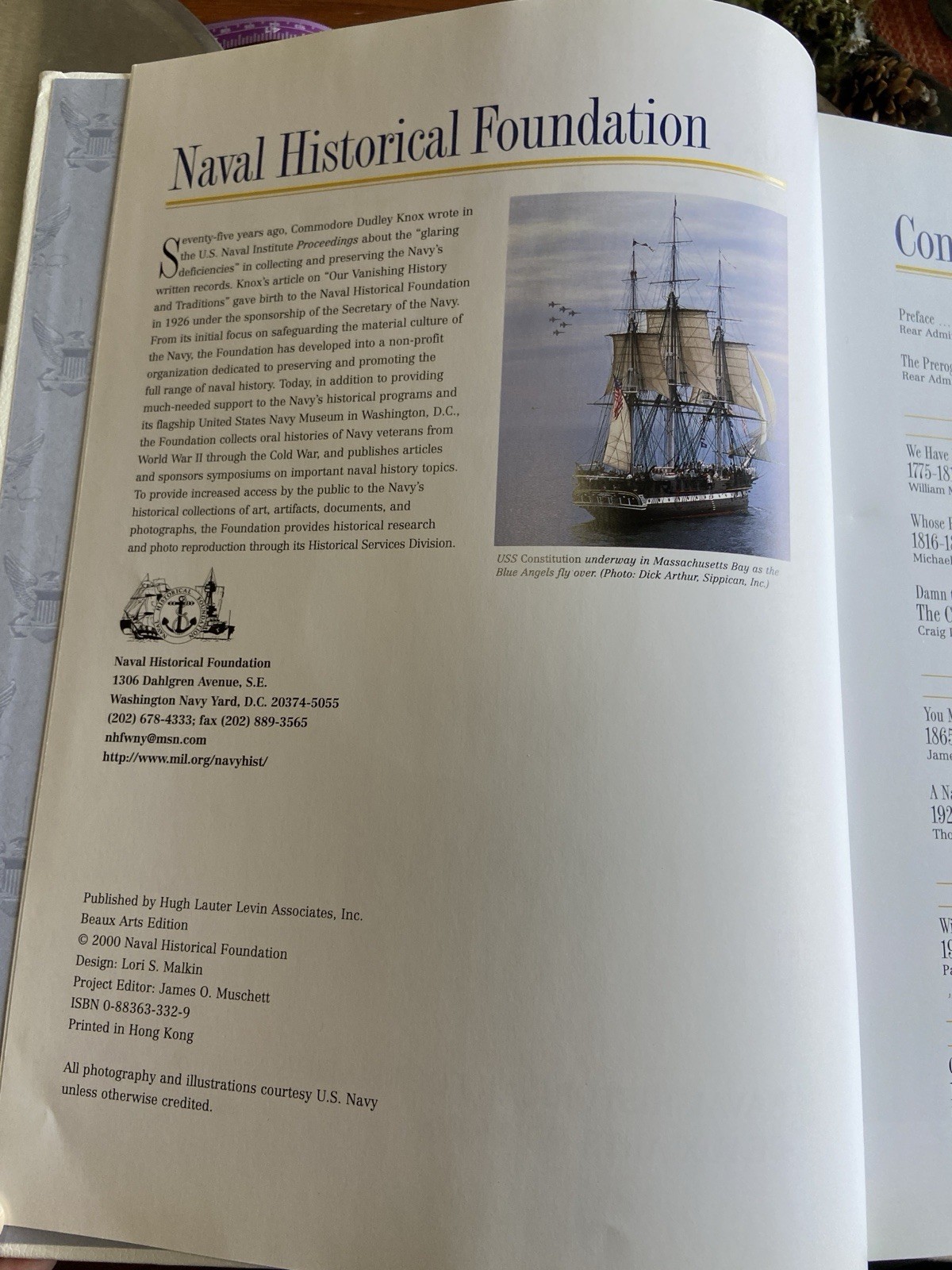 The Navy by Naval Historical Foundation Book Faux Leather Naval Insignia 14×10