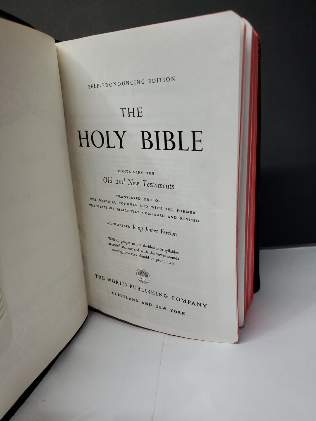 Holy Bible Letter Edition Concordance World. writing as shown in pic