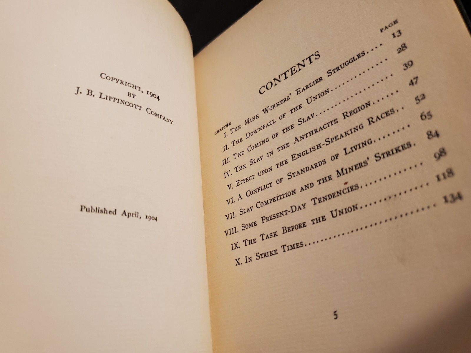Warne- Slav Invasion and the Mine Workers Study in Immigration 1904 1st Edition