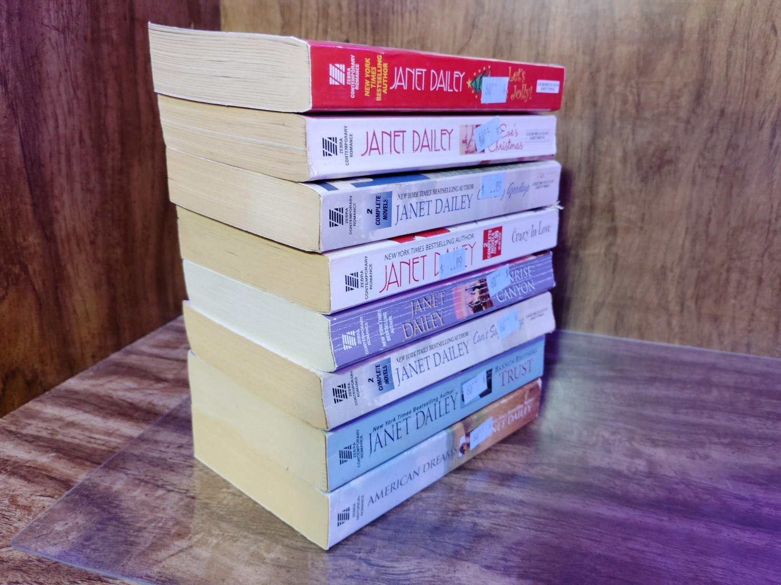 Janet Dailey 8-Book Lot Contemporary Romance Zebra Paperbacks Mixed Titles