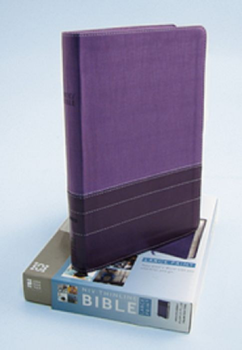 ** NIV 2011 Thinline Bible Large Print 10.5pt *Purple/Plum Leathersoft *NEW* 990