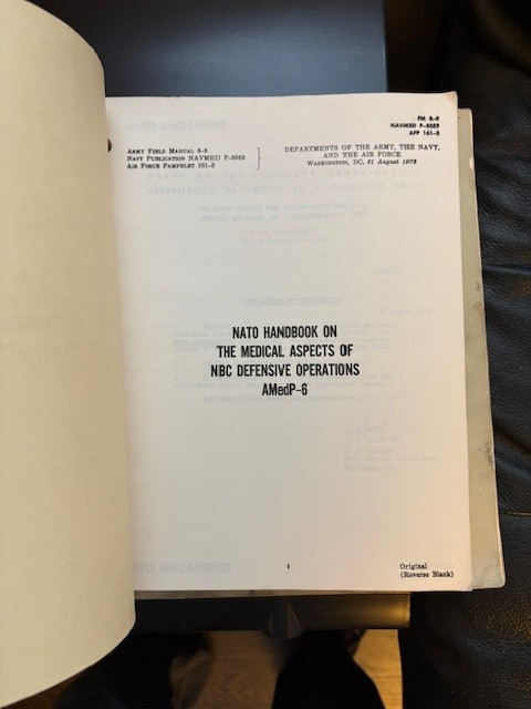 LOT of 2: 1973 NATO *Handbook On Medical Aspects NBC Defensive Ops AMedP-6*