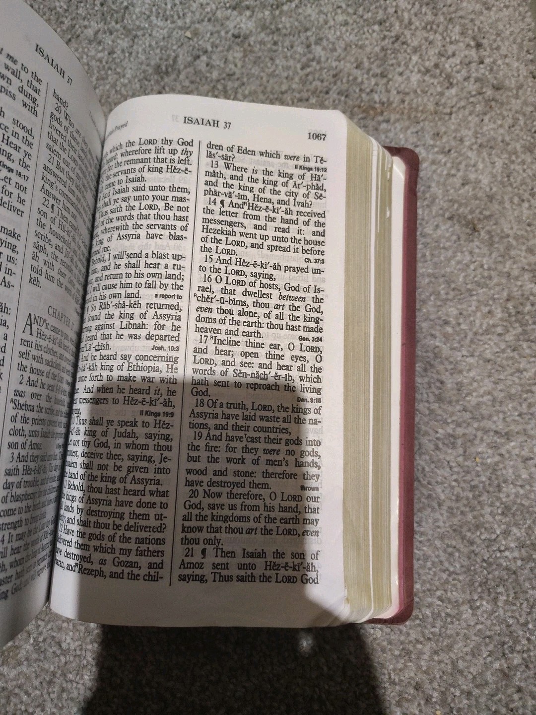 King James Version Giant Print Imitation Leather Burgundy