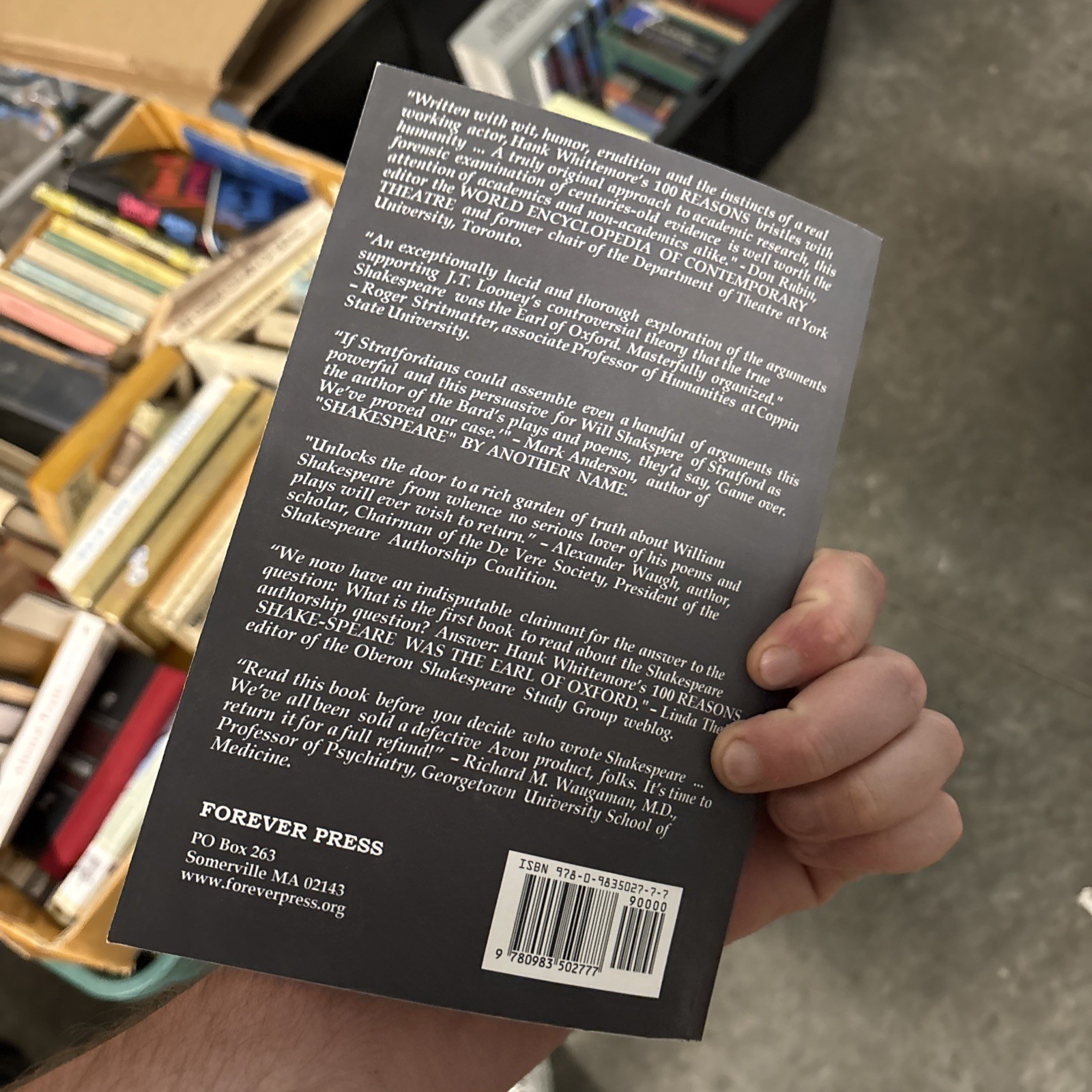 100 Reasons Shake-speare was the Ear… by Whittemore, Hank Paperback / softback