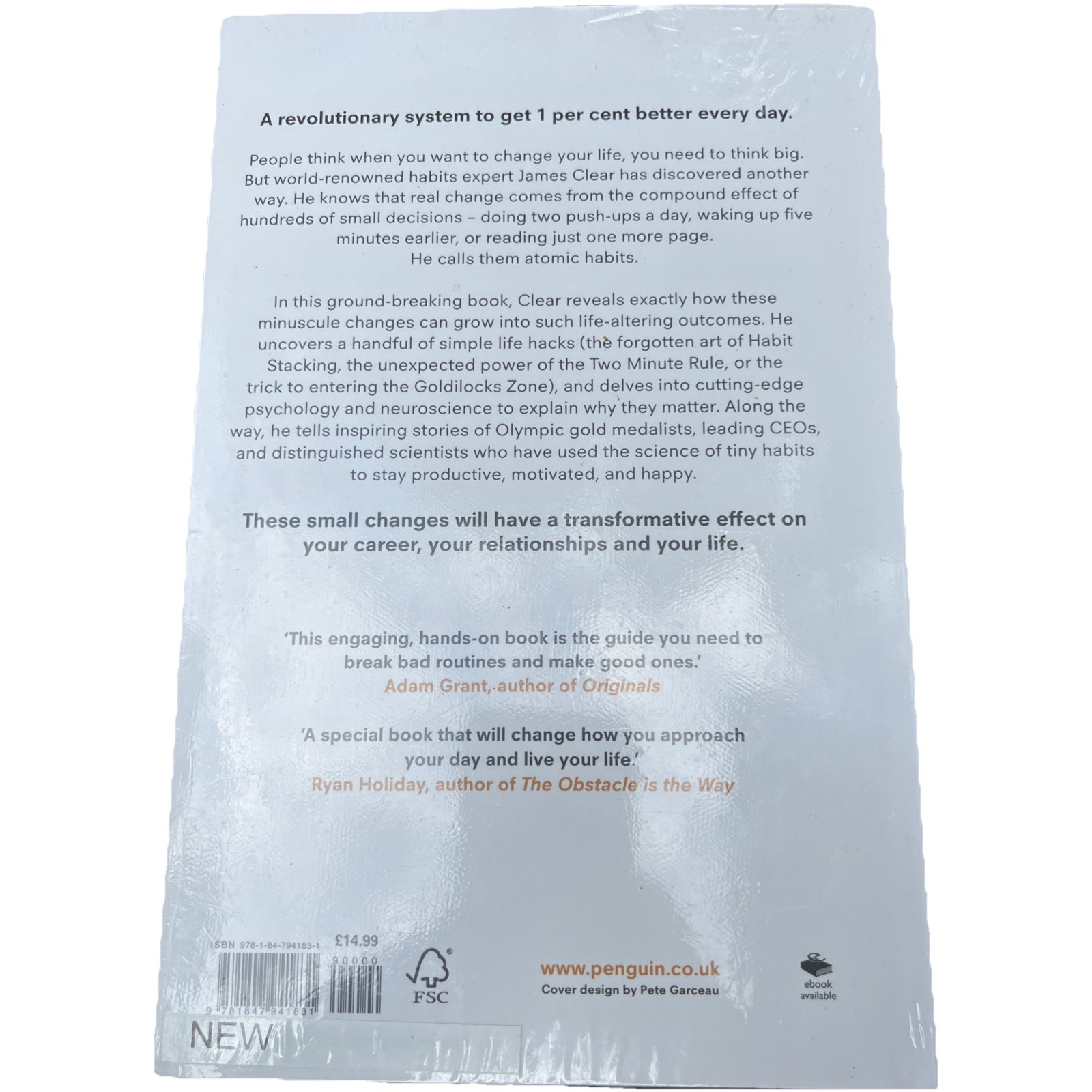 Sealed , New -Atomic Habits : The Life-Changing Bestseller James Clear