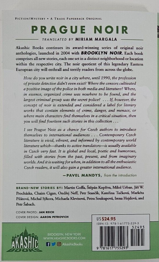 Prague Noir by Pavel Mandys Paperback 2018 – 322 pgs. Akashic Books