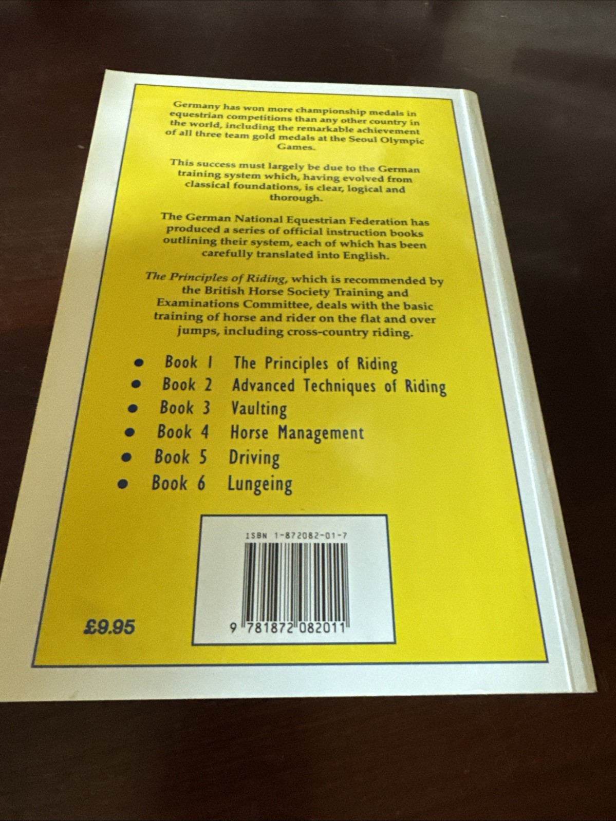 Rare 1992 The Principles Of Riding German National Equestrian Federation Book 1