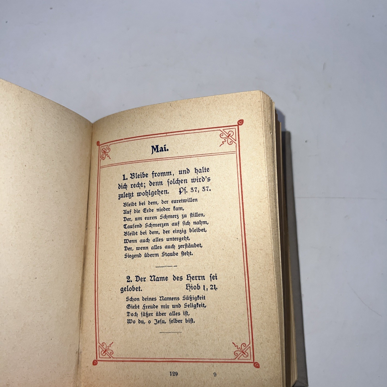 Vintage Forget Me Not German Prayer Book „Christliches Vergissmeinnicht“