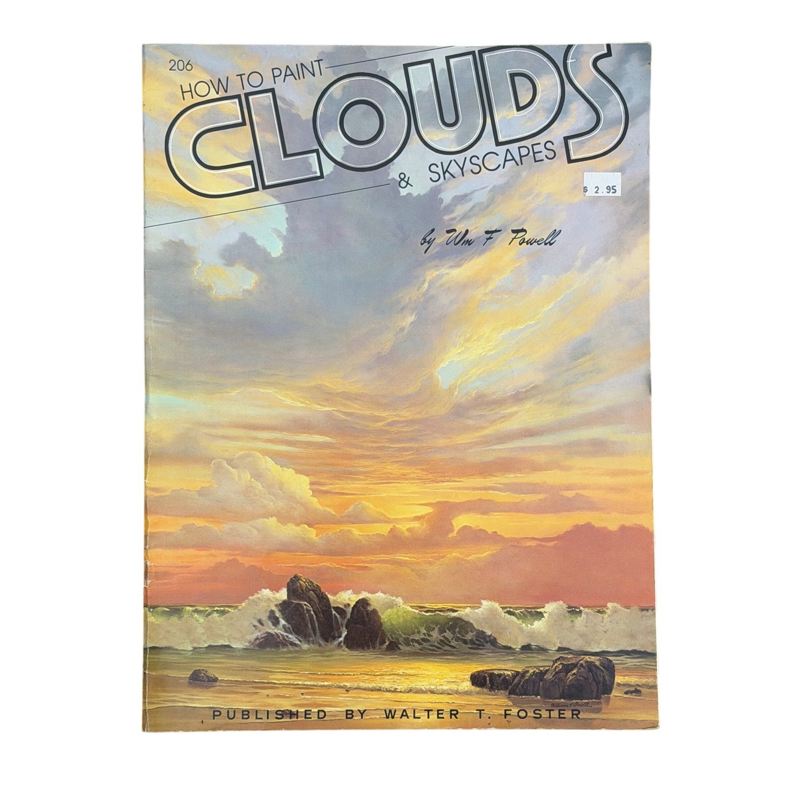 How To Paint Clouds & Skyscapes William F Powell Walter Foster Art Book 206