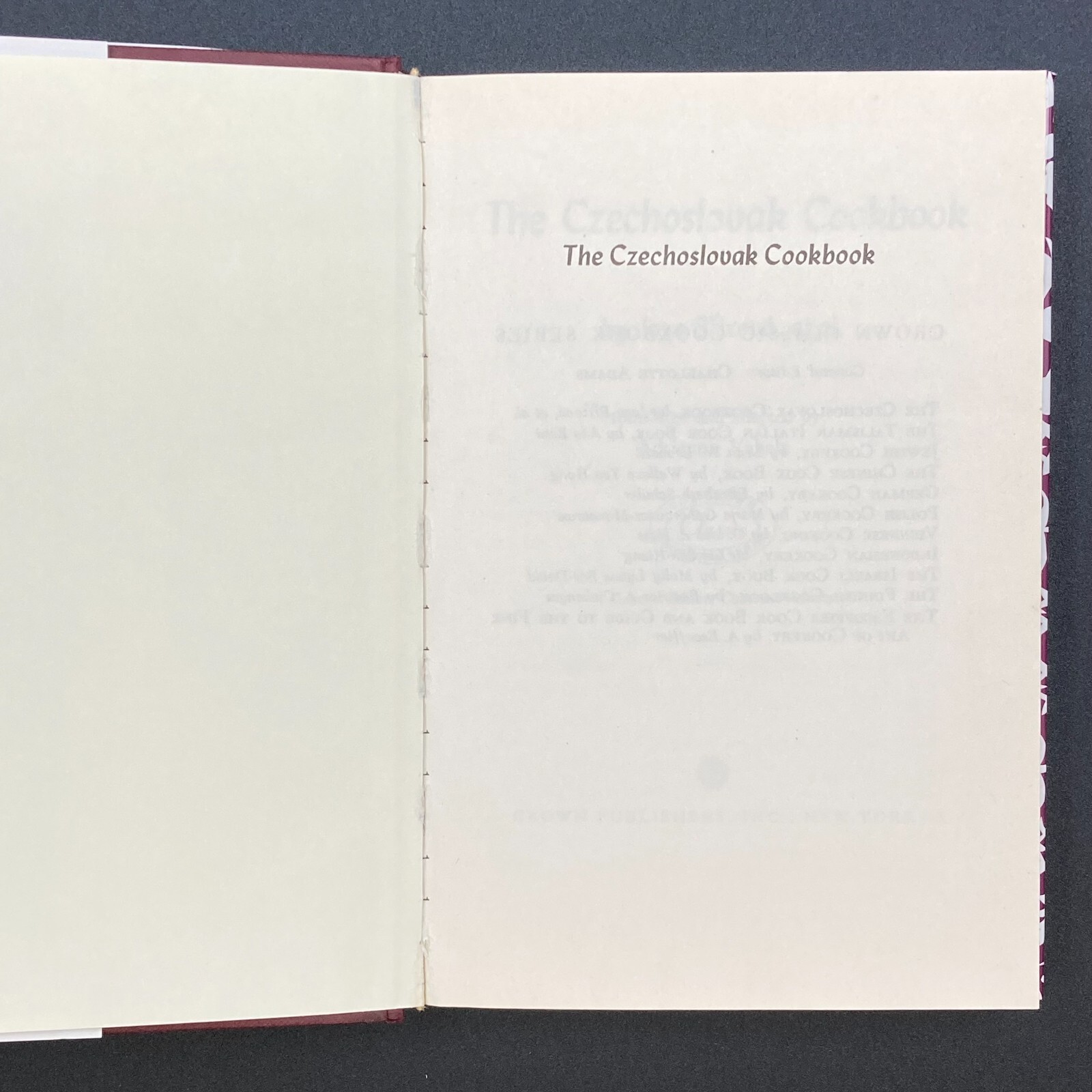 The Czechoslovak Cookbook Joza Brizova ©1965 39th Printing HB DJ 282 pages