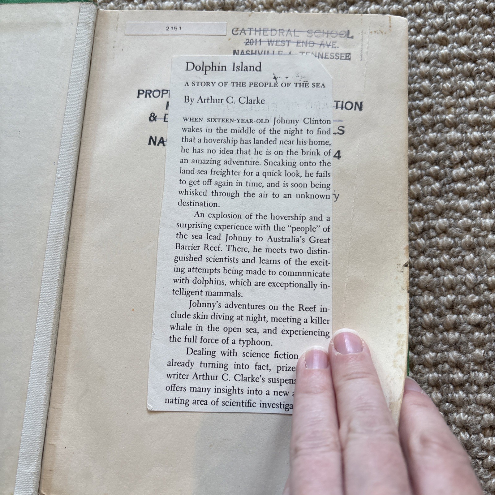 Dolphin Island by Arthur C. Clarke Hardcover Library Binding 1966
