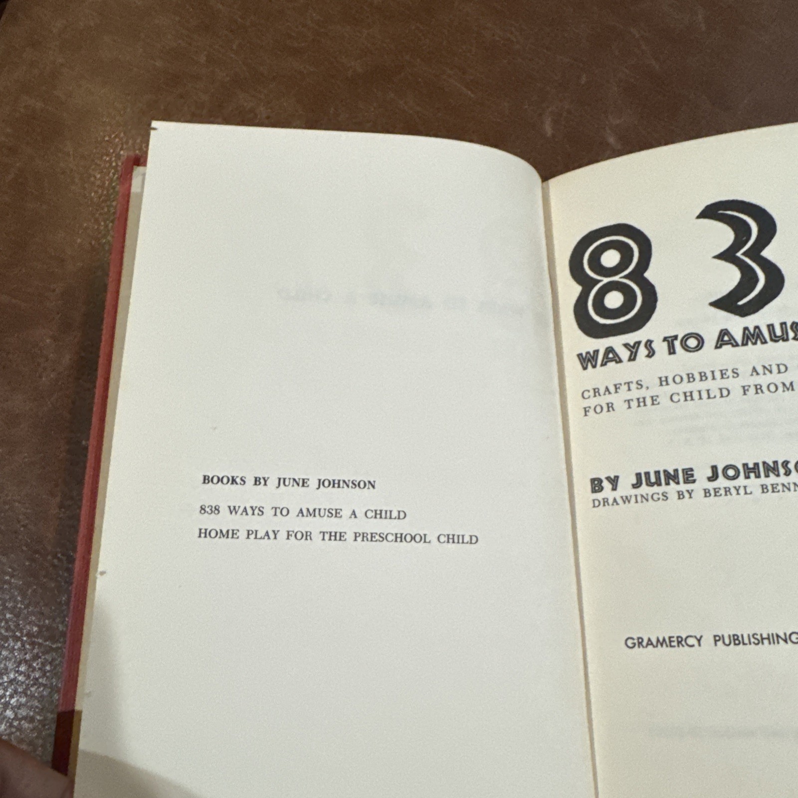 838 Ways To Amuse A Child By June Johnson