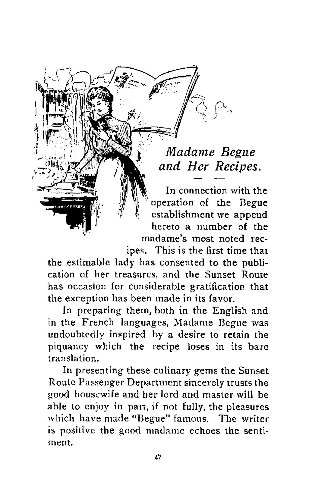 1900 Mme. Begué And Her Recipes; Old Creole Cookery Cook Book 76 Pages