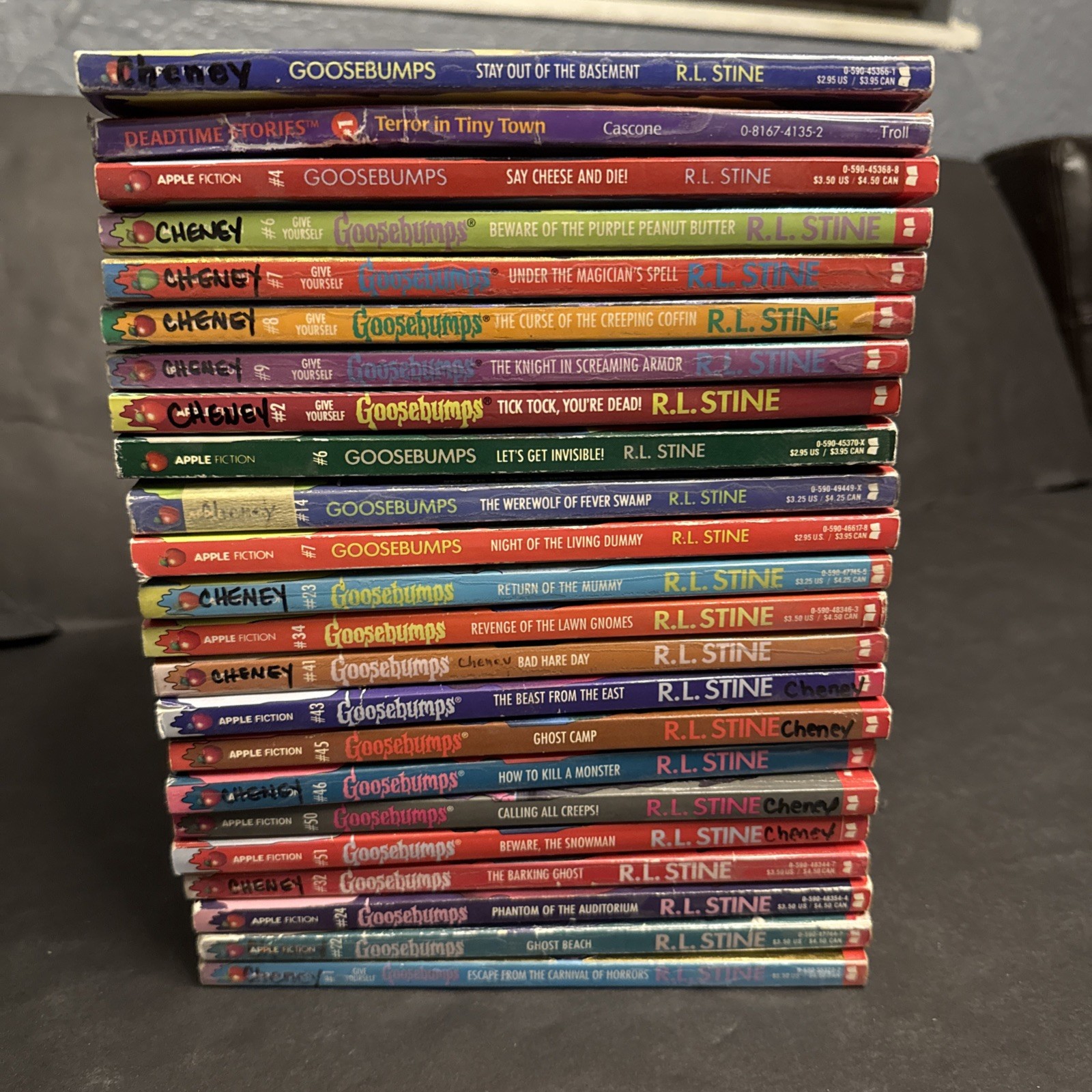 Goosebumps Lot of 23 Books by R.L. Stine Vintage Horror Series Mixed Titles