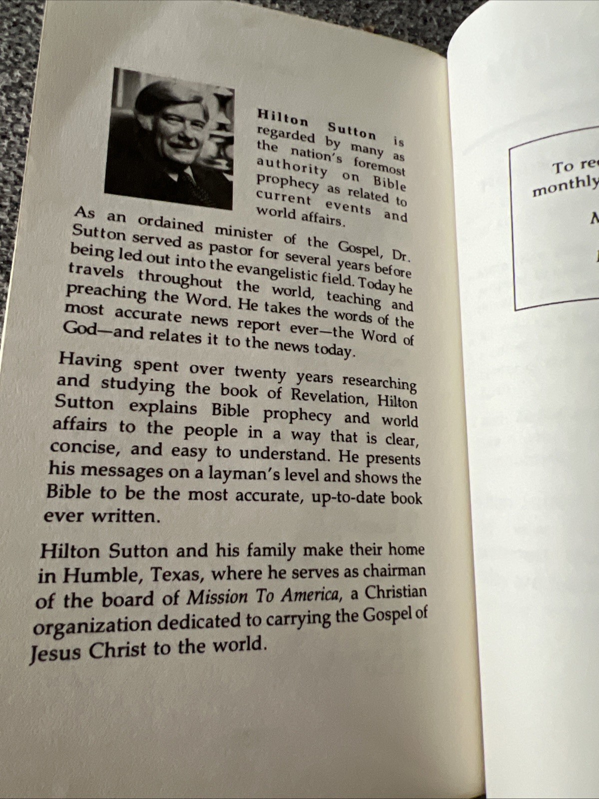 Questions & Answers On Bible Prophesy by Dr. Hilton Sutton 1982 Harrison House P