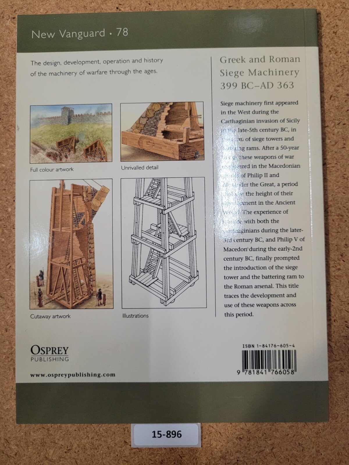 Greek and Roman Siege Machinery 399 BC–AD 363 OSPREY (New Vanguard, #78)
