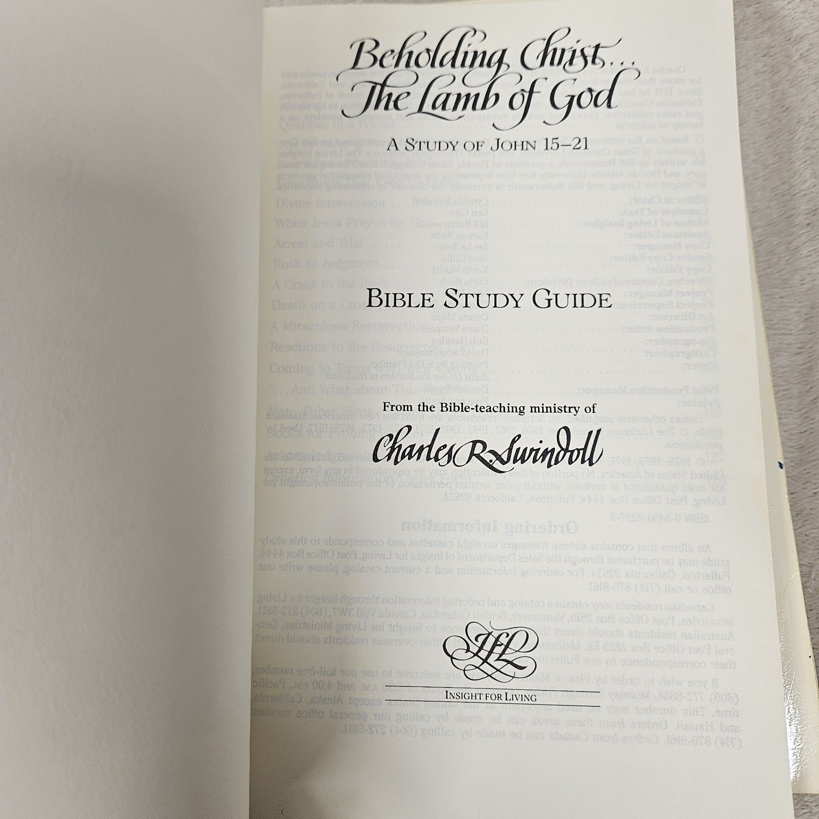 Charles L. Swindoll Book Lot Of 10 Bible Study Guidea Moses Jesus Our Lord PB
