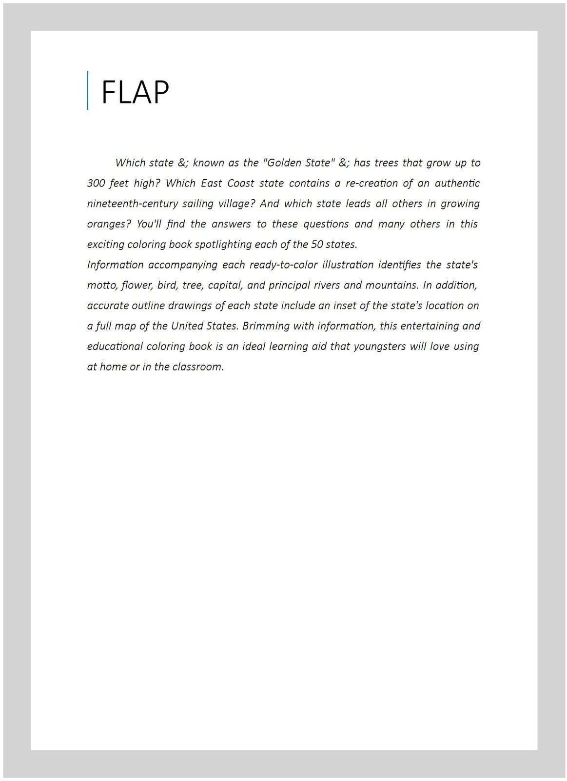 United States Coloring Book, Paperback by Adam, Winky, Brand New, Free shippi…