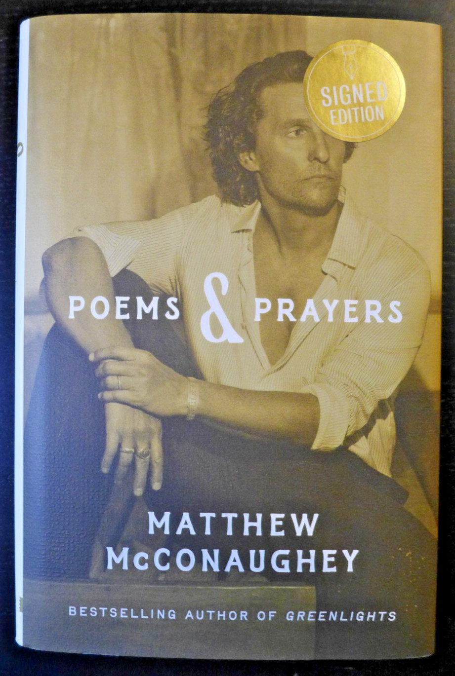 MATTHEW McCONAUGHEY /ACTOR – AUTOGRAPHED „POEMS & PRAYERS“ NEW SIGNED BOOK 2025