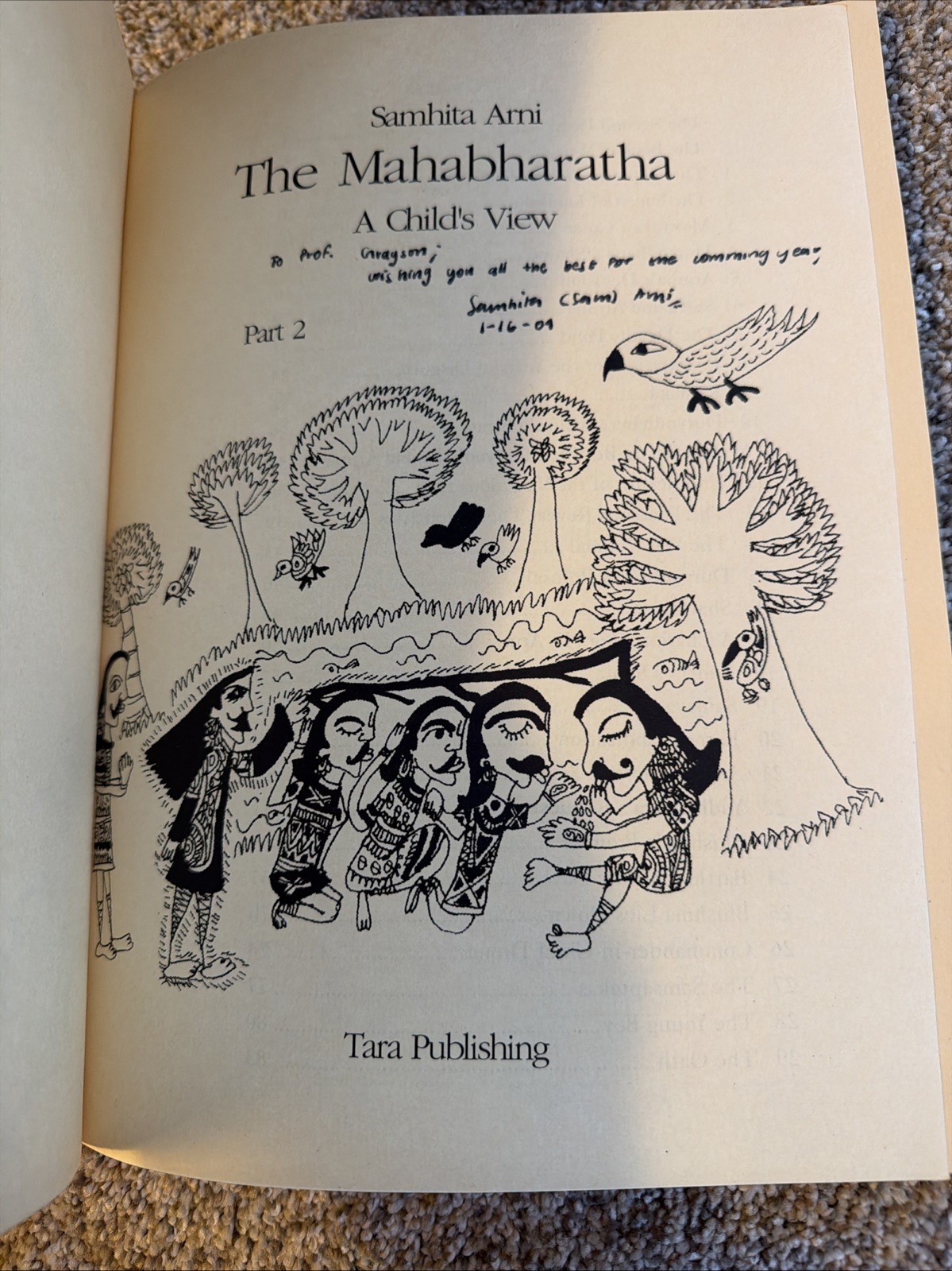 Signed Edition The Mahabharata by Samhita Arni 1999