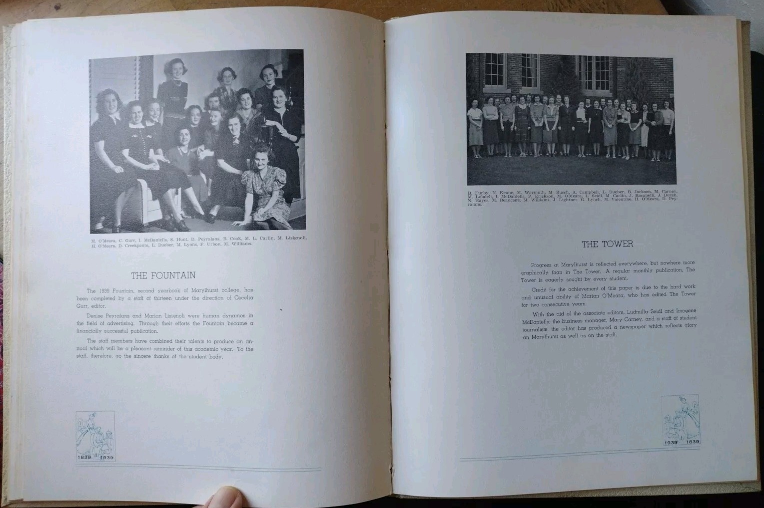 3 Yearbooks – 1939 1940 1941 MARYLHURST COLLEGE (Marylhurst, OR) VG