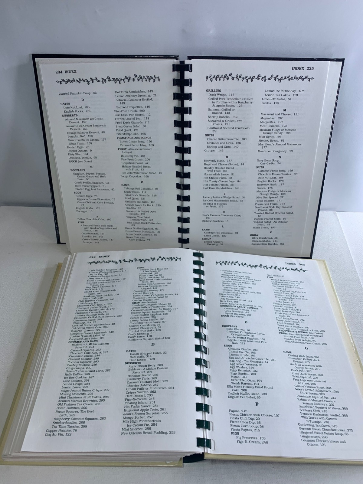 Cooking & Gardening With Dianne Cage & Dianne II Cook & Tell Spiral Bound Lot