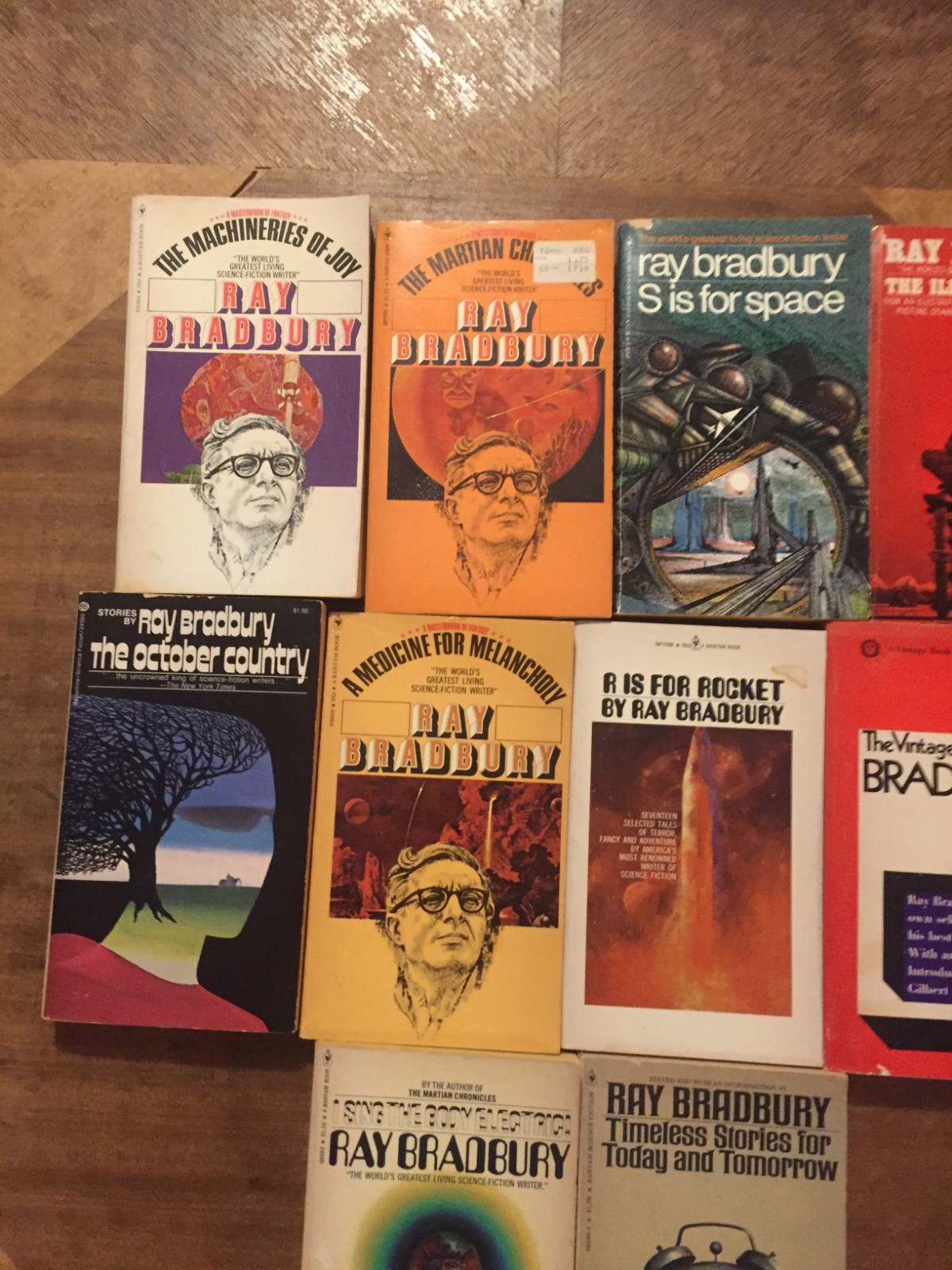 RAY BRADBURY Paperback Book Lot x10 1970s See Description
