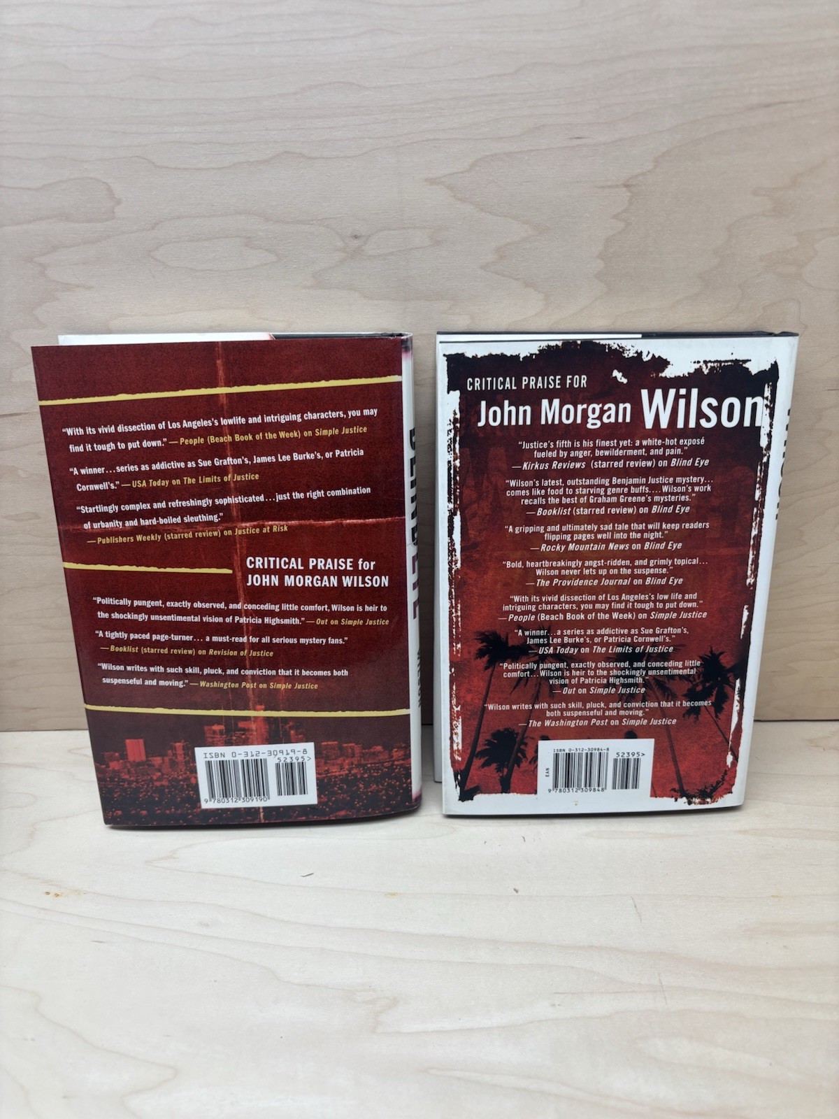 Blind Eye & Moth And Flame-A Benjamin Justice Novel By John Morgan Wilson HC