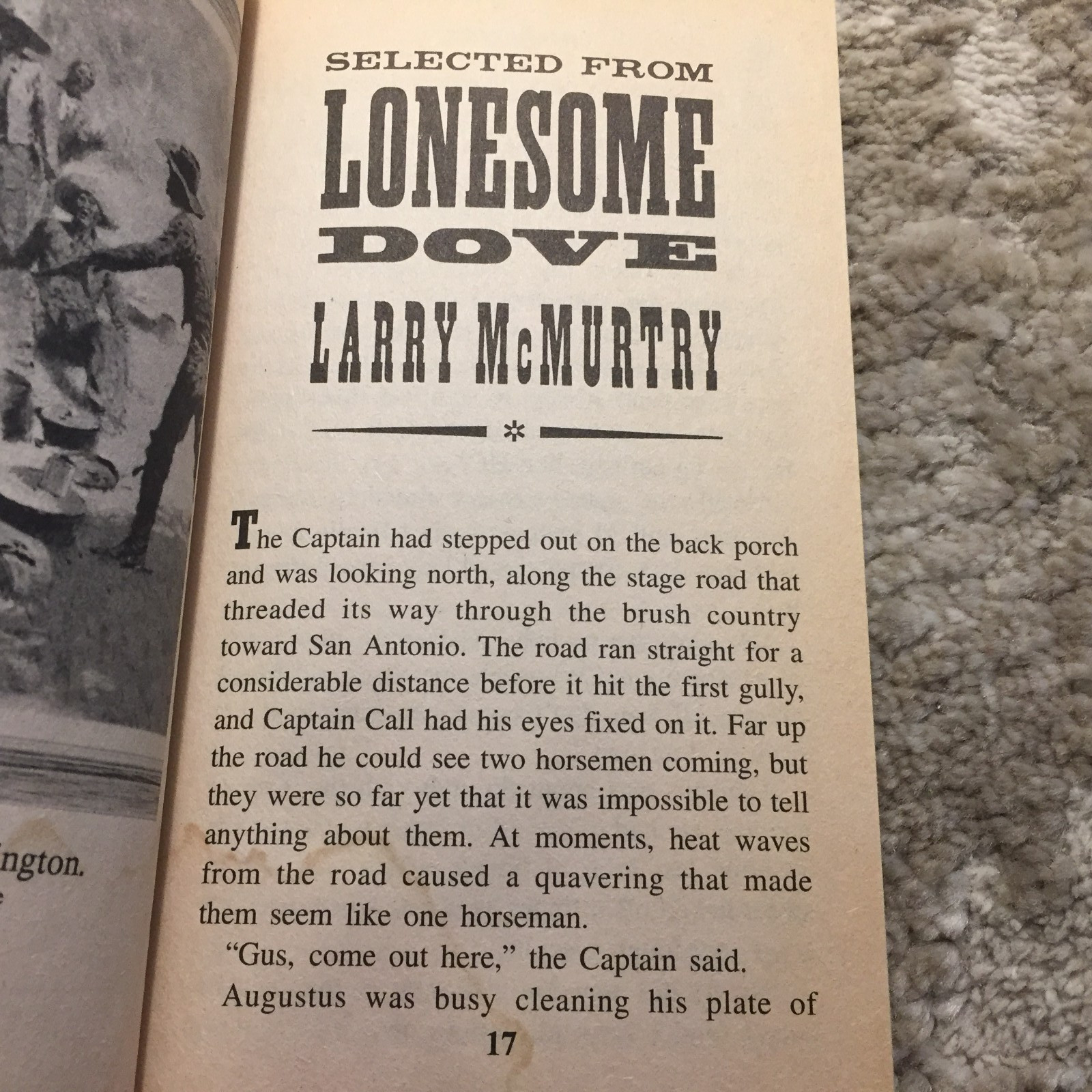 Selected From Lonesome Dove Larry McMurtry 1992 Literacy Volunteers Of New York