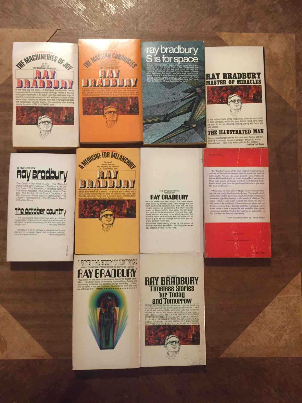 RAY BRADBURY Paperback Book Lot x10 1970s See Description