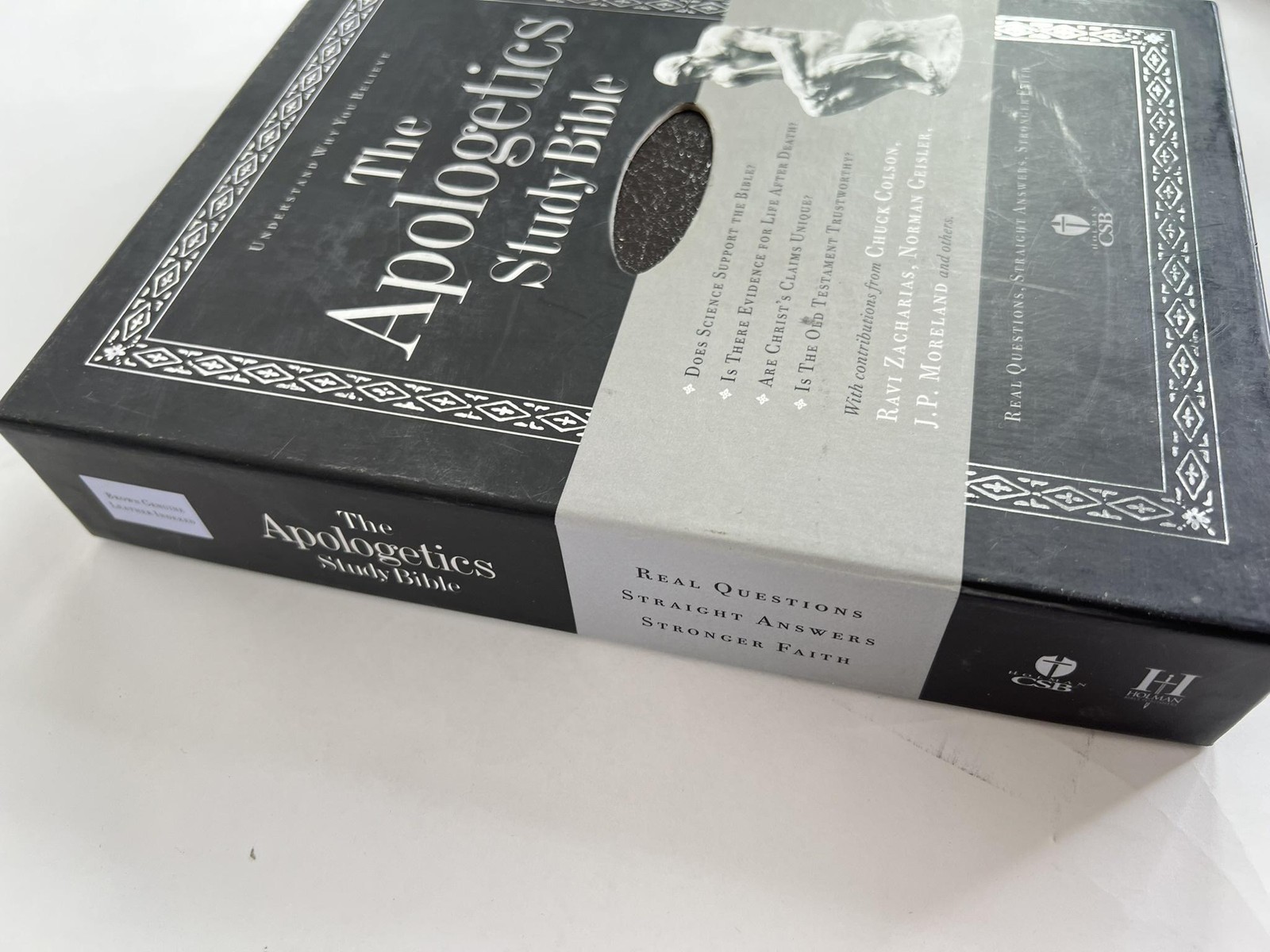 The Apologetics Study Bible Ted Cabal Holman CSB Brown Genuine Leather Indexed