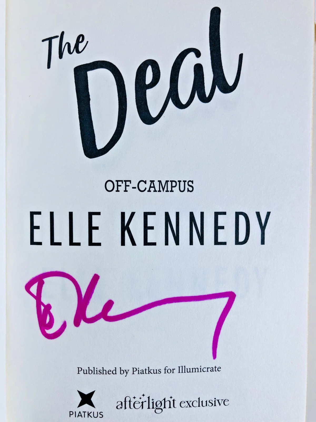 SIGNED Off-Campus Set Books 1-5 by Elle Kennedy ILLUMICRATE AFTERLIGHT EXCLUSIVE