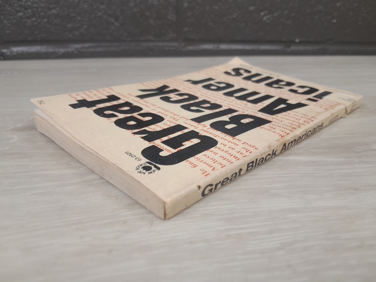 1971 Great Black Americans by Harold C. Allen PB 1st Ed. Ex. Lib. NY Corrections