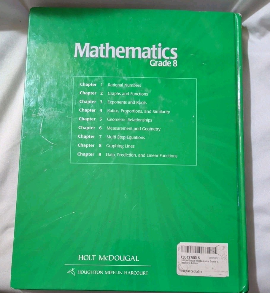 Holt McDougal Mathematics Grade 8 Teacher’s Edition by Jennie M. Bennett