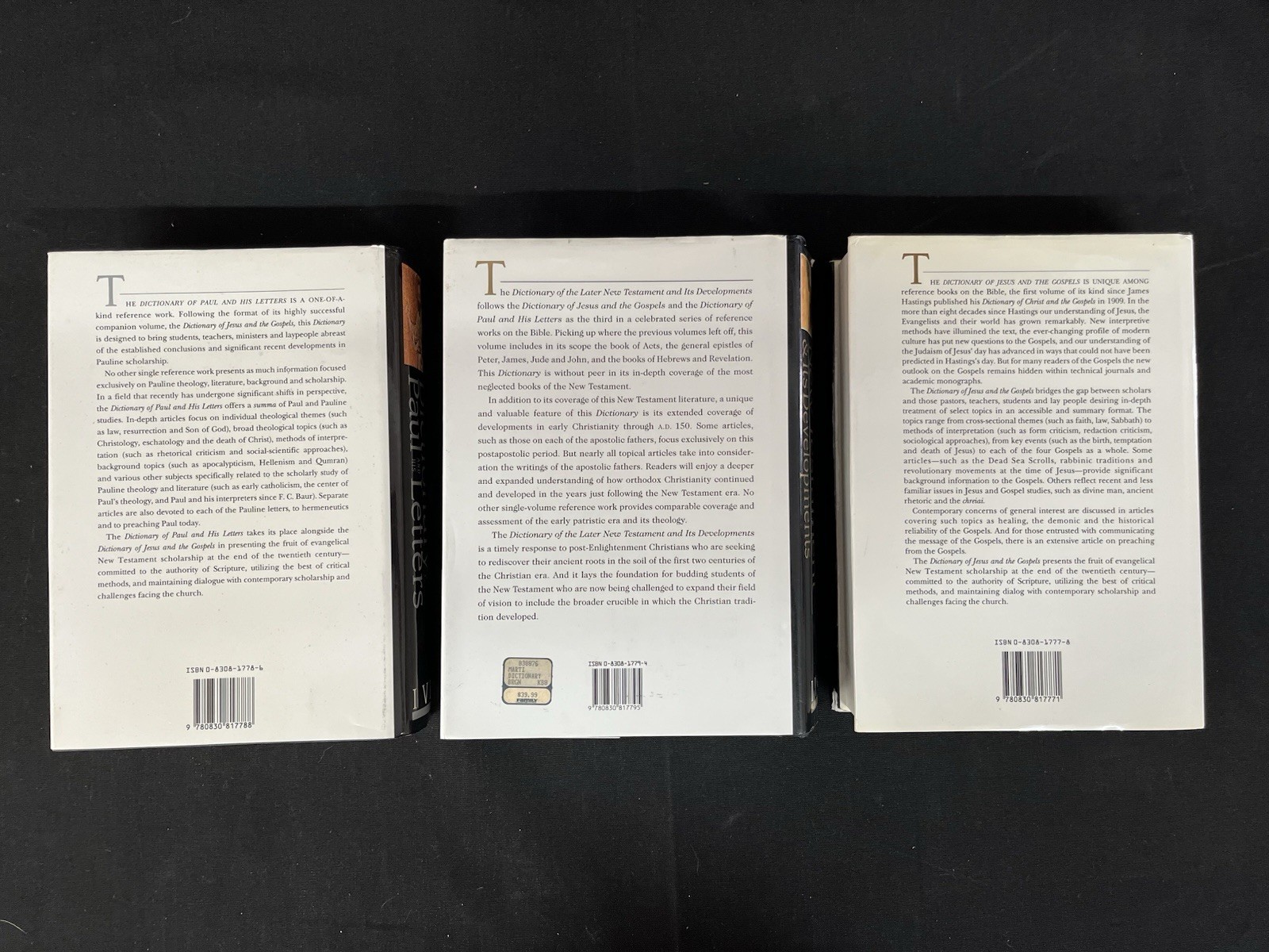 Intervarsity Press Religious Dictionaries: New Test., Paul/Letters, Jesus/Gospel