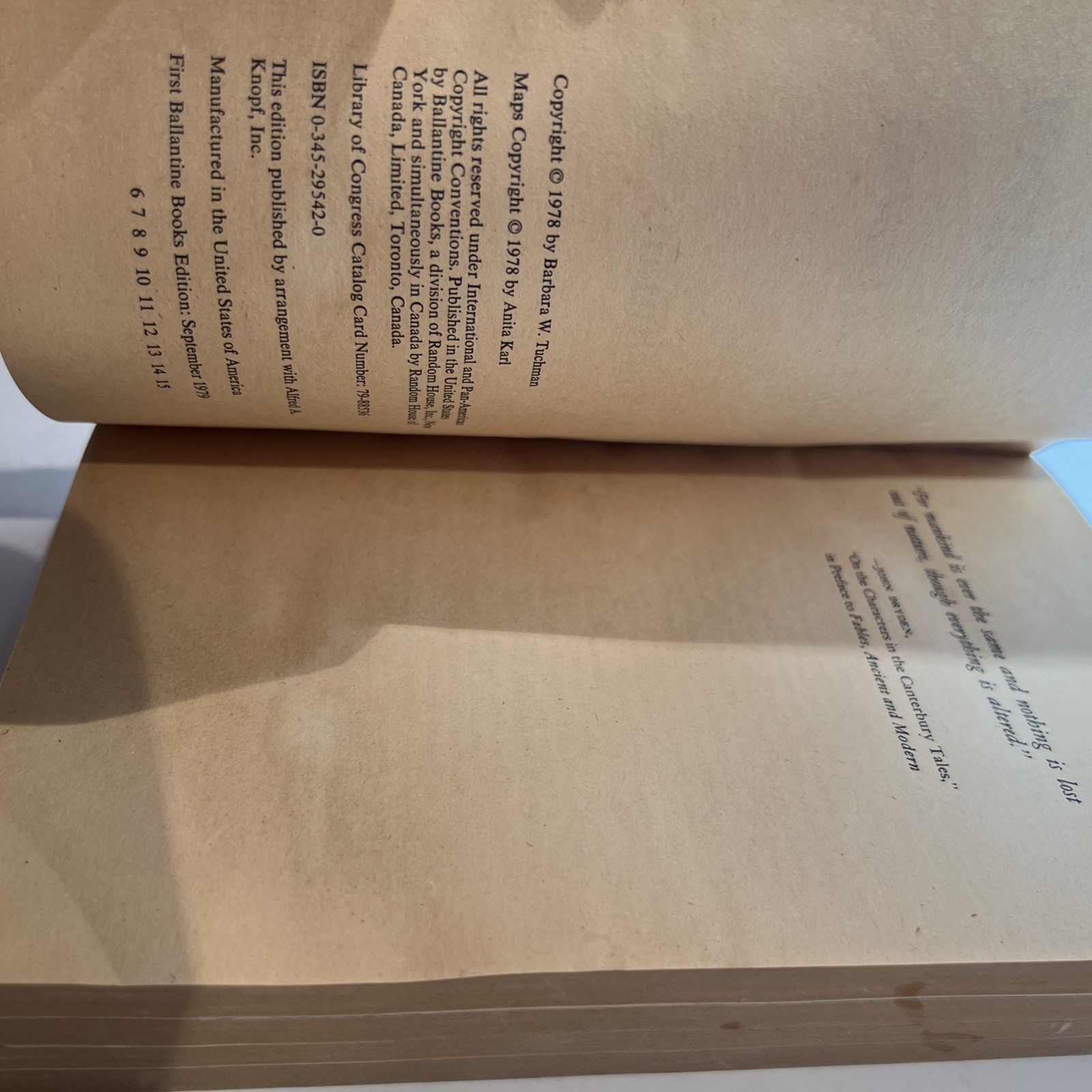 A Distant Mirror: The Calamitous 14th Century by Tuchman, Barbara W. Ballantine