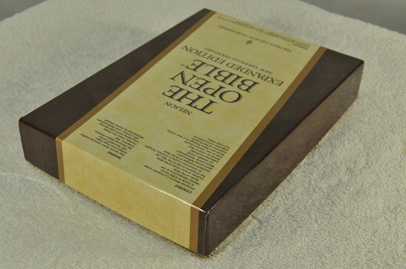 The Open Bible Expanded Edition NASB Brown Genuine Leather RL 1985 Nelson 976BR