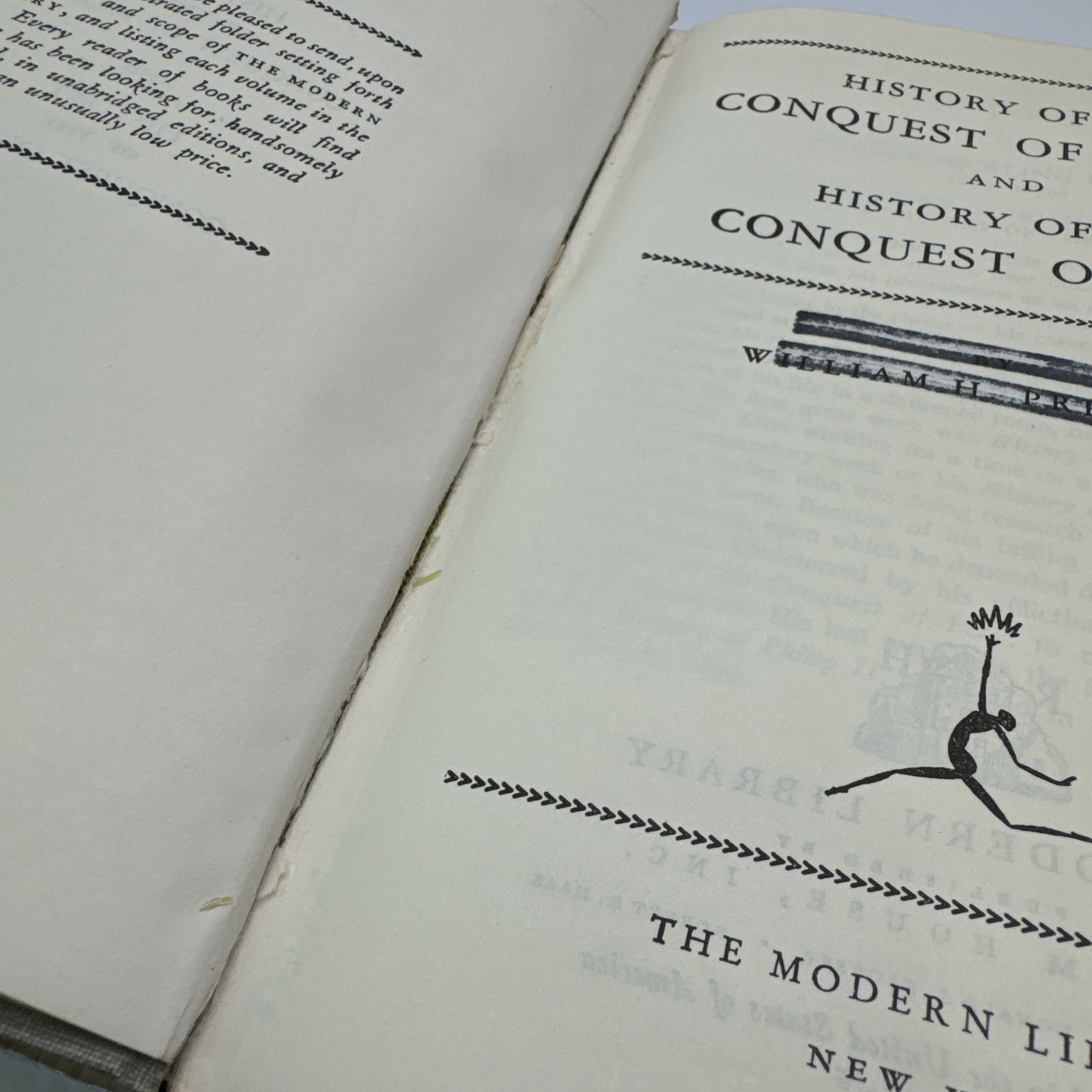 History of the Conquest of Mexico & Peru William H. Prescott HC Modern Library