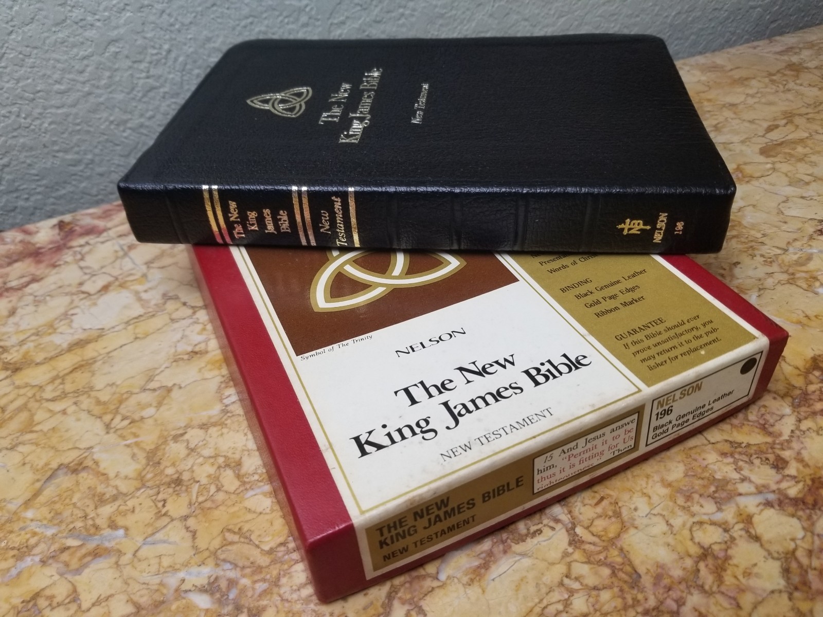 Nelson 196 NKJV New Testament Bible Genuine Leather OPAQUE PAPER LIKE NEW L@@K🌟