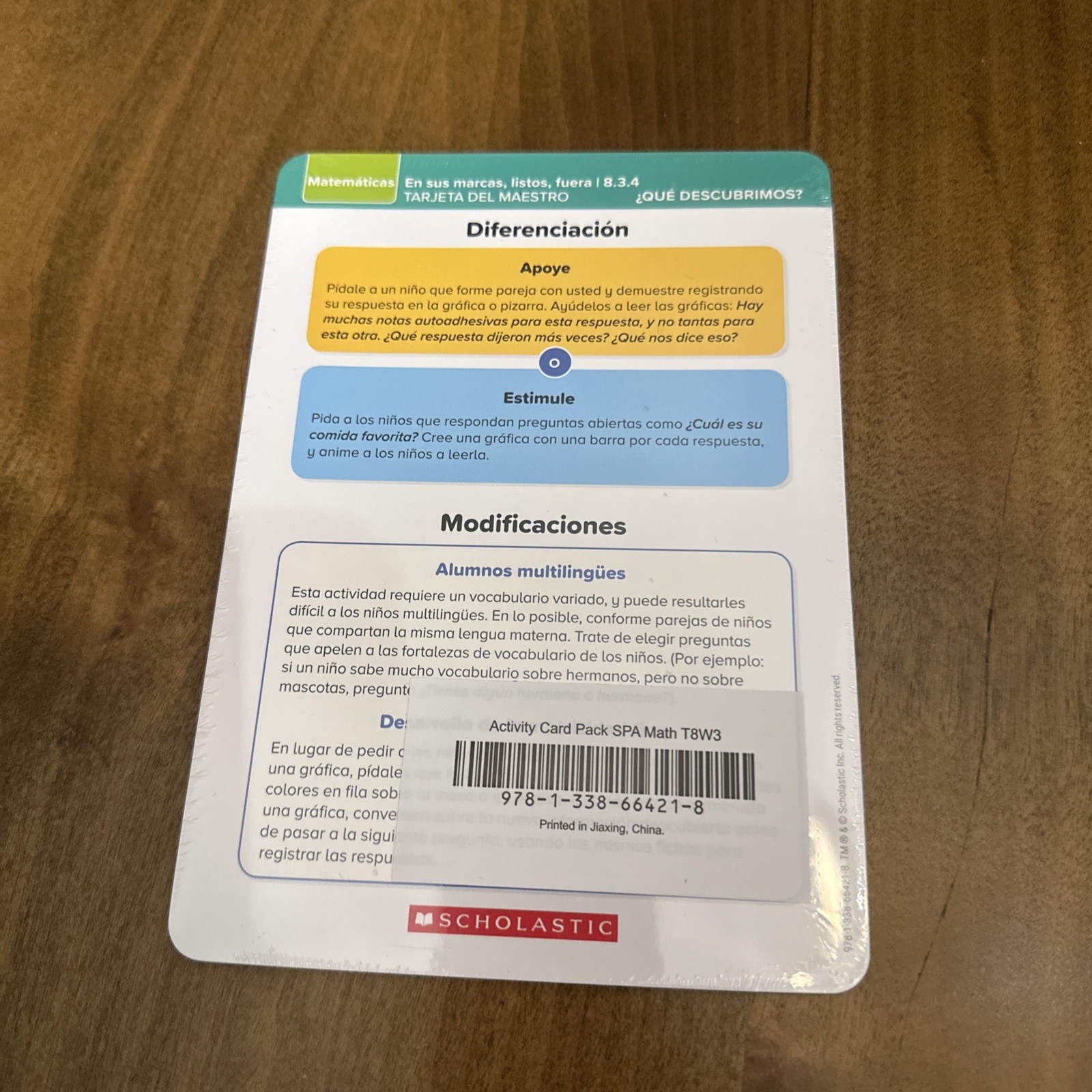 Scholastic Pre K On My Way Espanol Spanish Theme 1,3,8 Teaching Guide Vocabulary