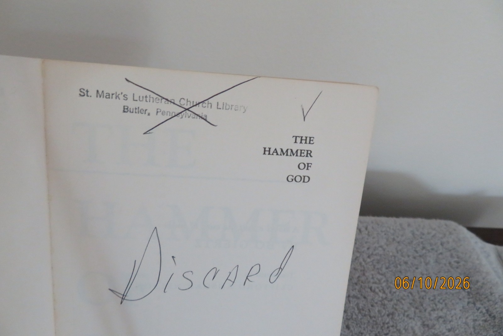 The Hammer of God by Bo Giertz 1973 PB Augsburg Publishing House Ex-Library