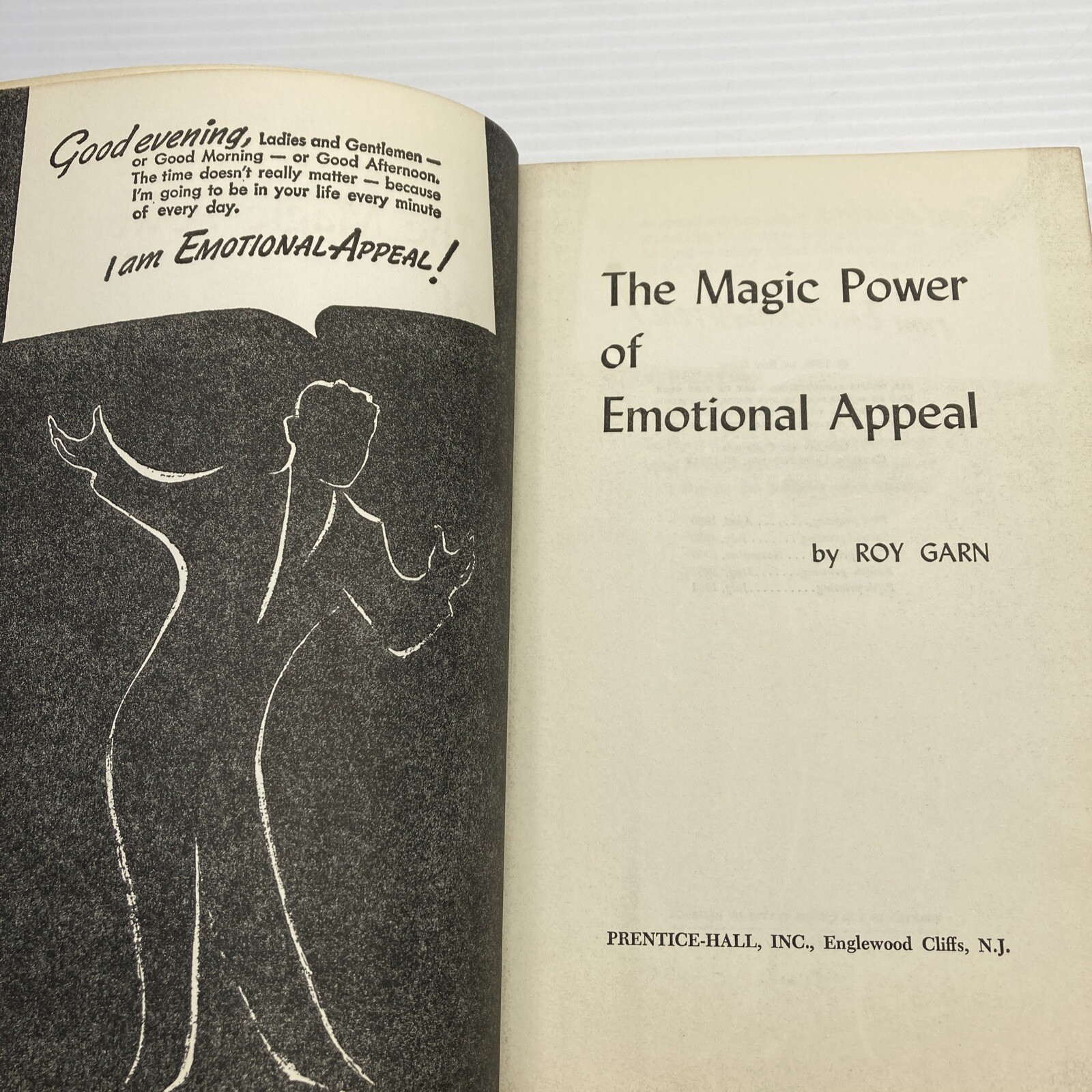 The Magic Power of Emotional Appeal Roy Garn 1961 5th Print HC Prentice-Hall