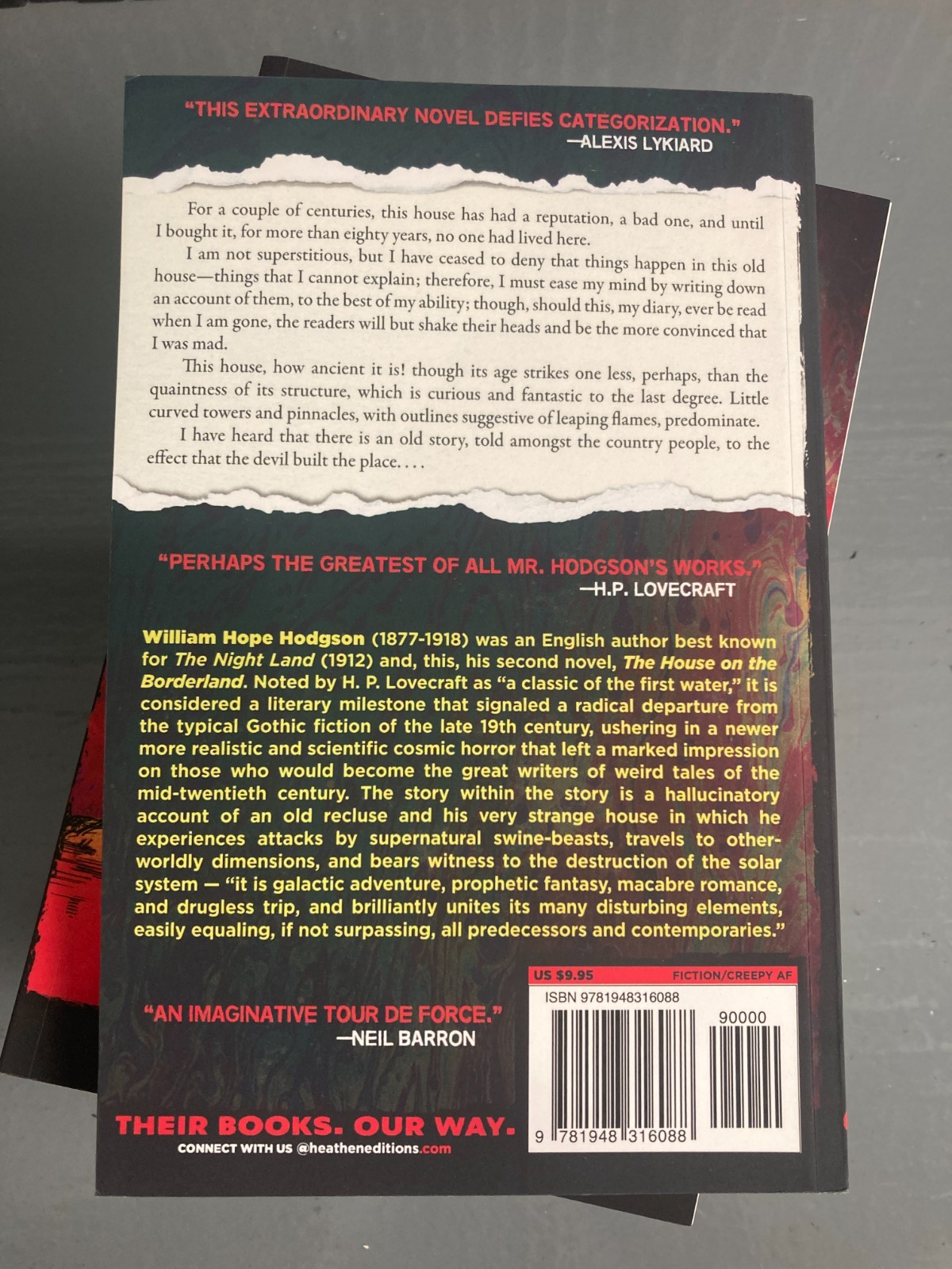 House on Borderland by William Hodgson (Heathen Edition) PB MISPRINTED MISFIT