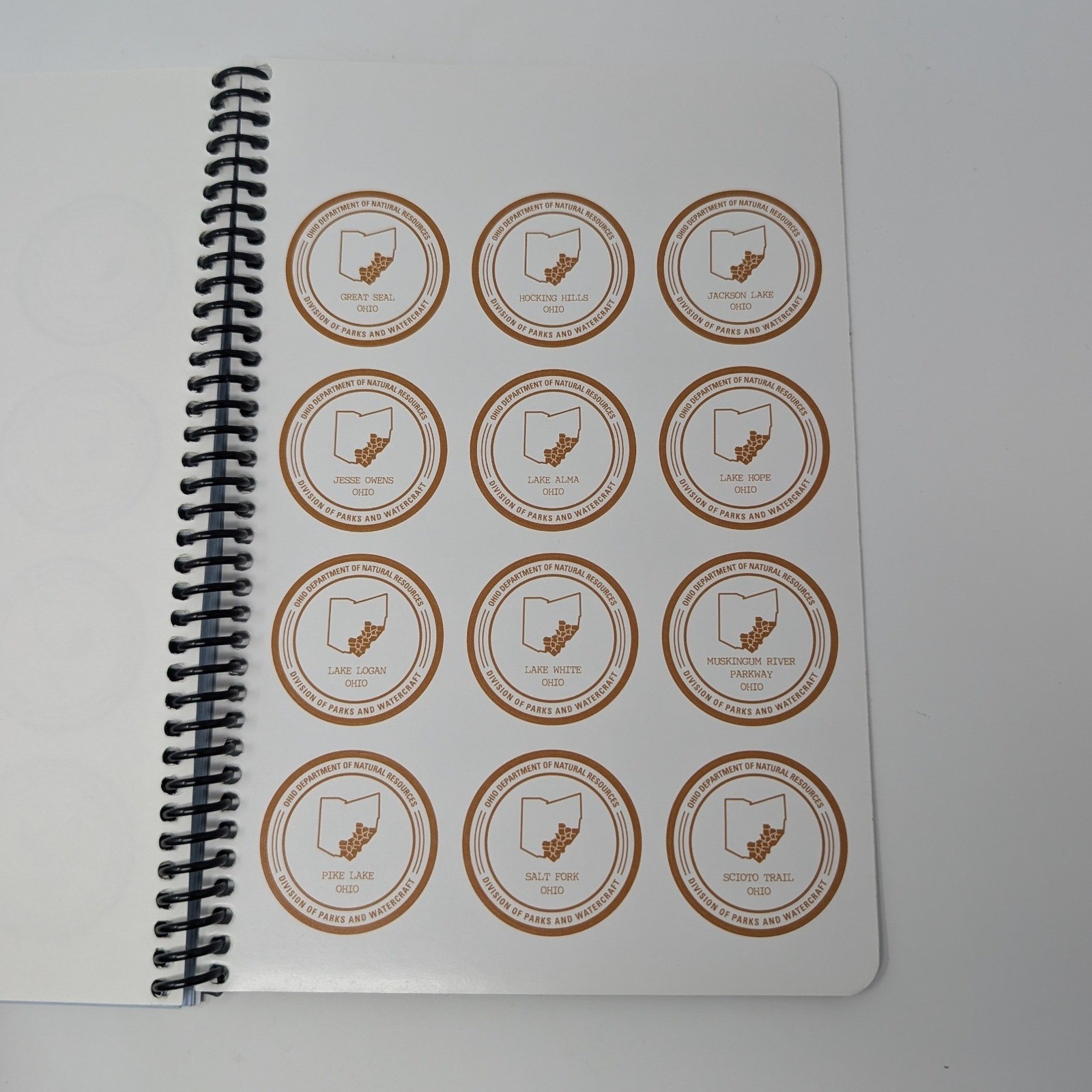 Ohio State Parks Park Passport Guide 2023 Journal Spiral Bound ODNR Stickers