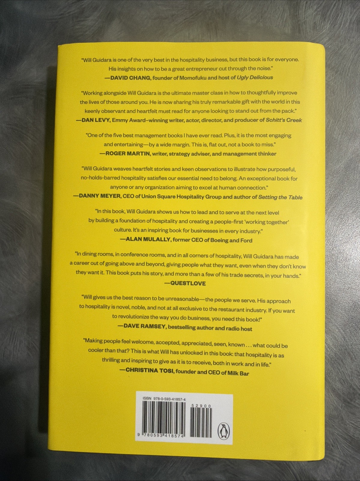 Unreasonable Hospitality by Will Guidara Hardcover Hospitality 2020s