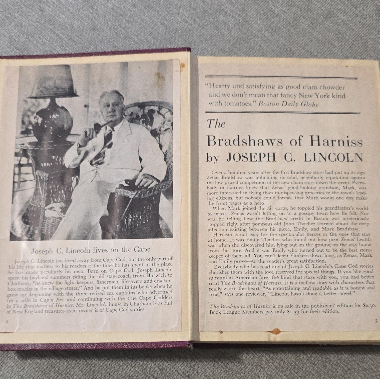 The Bradshaws of Harniss Joseph C. Lincoln Hardcover 1944 D. Appleton-Century