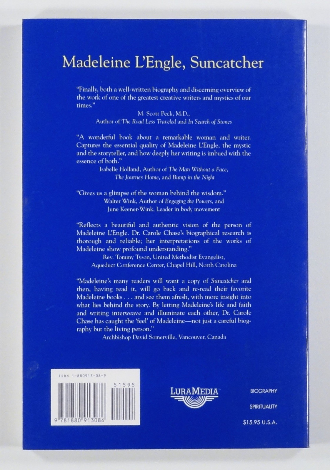 1995 MADELEINE L’ENGLE: SUNCATCHER biography SPIRITUALITY Young Adult author TPB