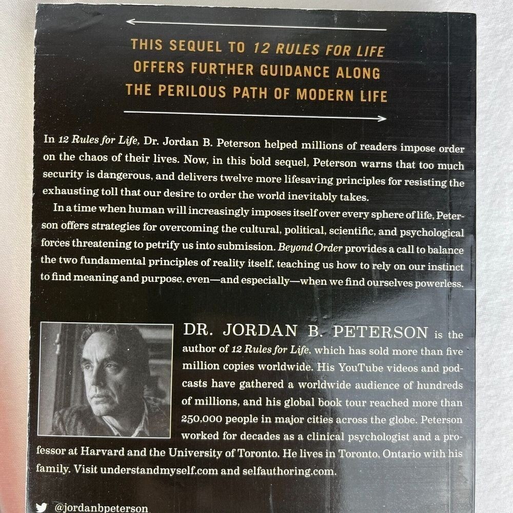 Beyond Order + 12 Rules for Life – Jordan B. Peterson Paperback book Lot of 2