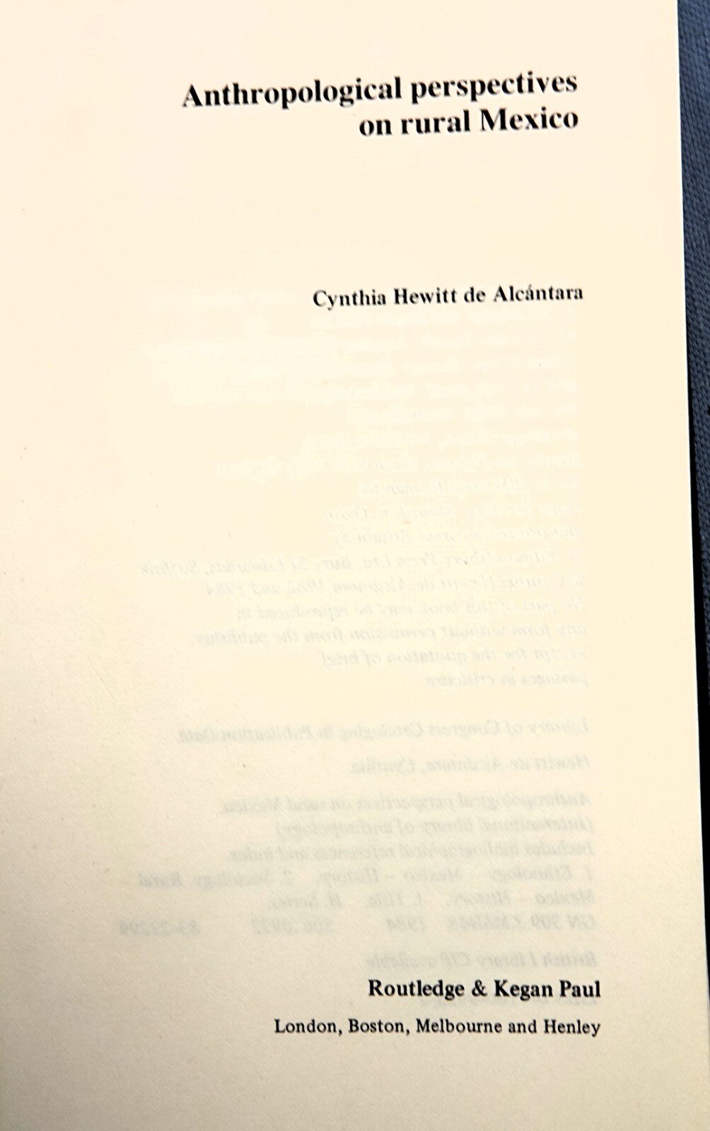Anthropological Perspectives on Rural Mexico Hardcover Cynthia H.